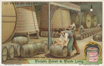Champagne, Liebig-kort, början av 1900-talet (chromo) av European School