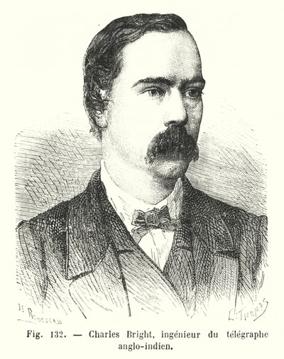 Charles Bright, ingenjör du telegraphe Anglo-India (gravyr) av European School