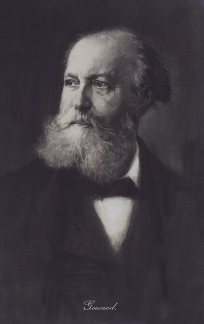 Charles Gounod, fransk pianist och kompositör (litho) av European School