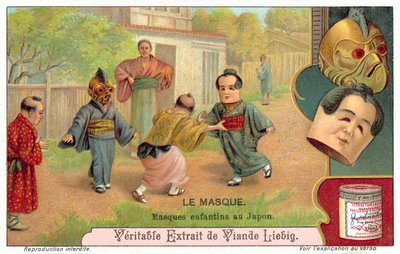 Barnmasker i Japan (chromolitho) av European School