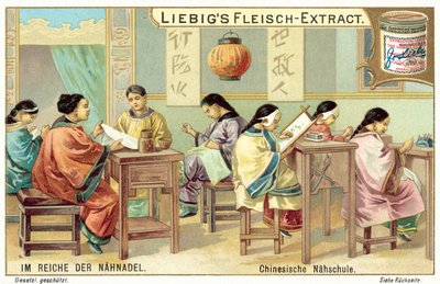 Kinesisk handarbetsskola (chromolitho) av European School