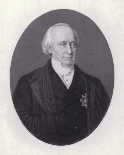 Christian Karl Josias von Bunsen, tysk diplomat och forskare (gravyr) av European School