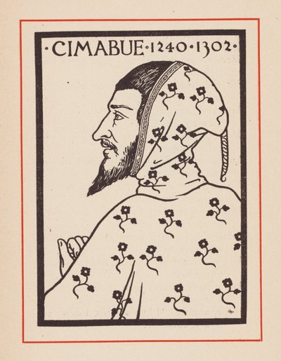 Cimabue, italiensk medeltidskonstnär (lito) av European School