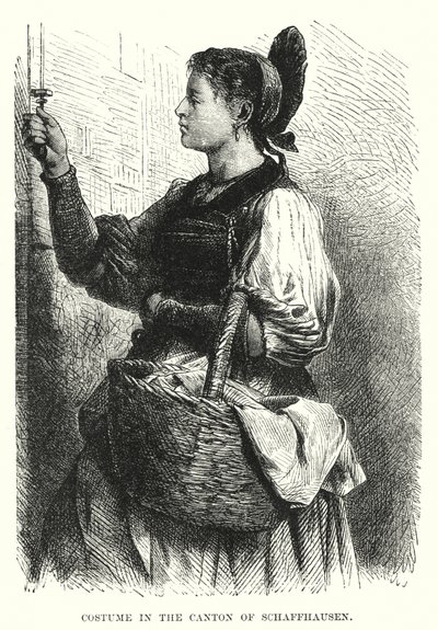 Kostym i kantonen Schaffhausen (gravyr) av European School