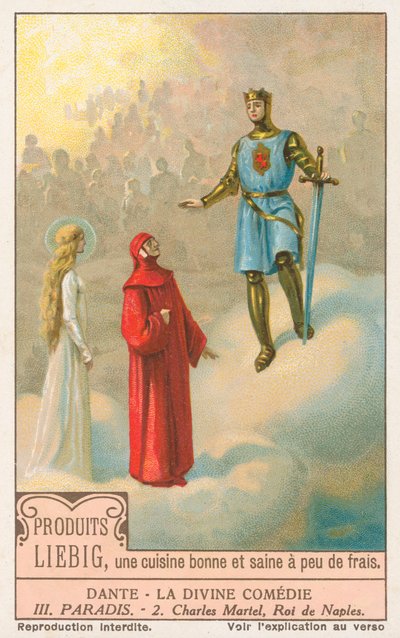 Dante, Den gudomliga komedin, Liebigkort, tidigt 1900-tal (chromo) av European School