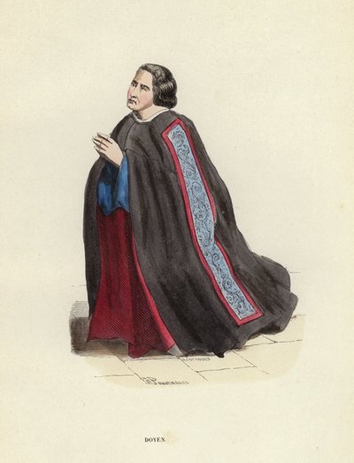 Doyen (färgad gravyr) av European School