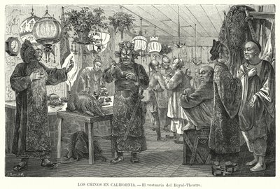 Omklädningsrum på Royal China Theatre, San Francisco, Kalifornien, USA (litho) av European School