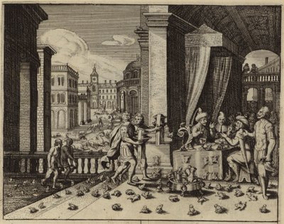 Egypten drabbats av grodor plåga (gravyr) av European School
