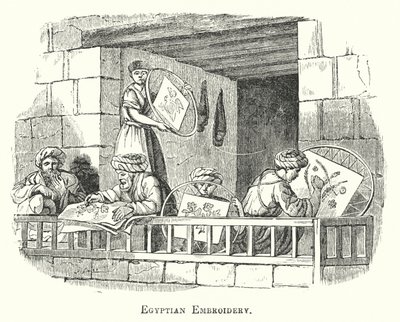 Egyptiska broderier (gravyr) av European School