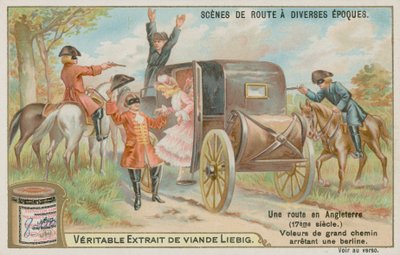 Engelsk 1600-talstränare som hålls upp av Highwaymen av European School