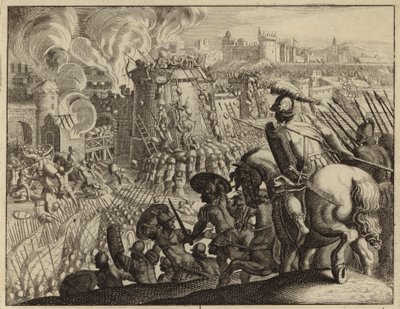 Jerusalems fall för babylonierna (gravyr) av European School