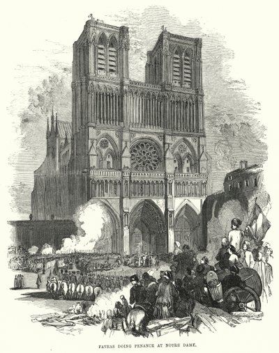 Favras gör bot vid Notre Dame (gravyr) av European School