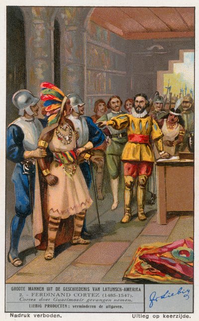 Ferdinand Cortez, Liebig-kort, början av 1900-talet (chromo) av European School