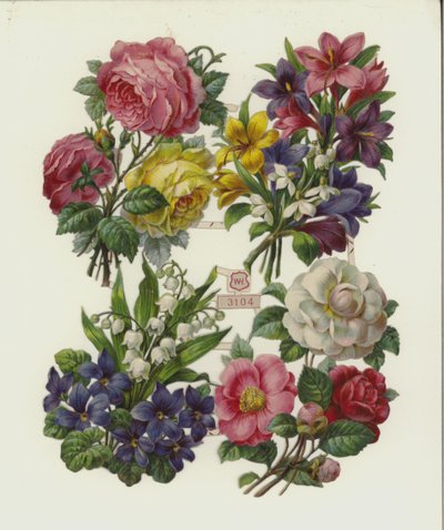 Blommor (chromolitho) av European School