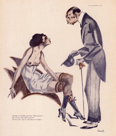 Fotfetischist (färglitografi) av European School