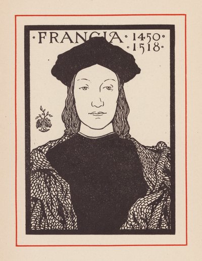 Francesco Francia, italiensk konstnär (litografi) av European School