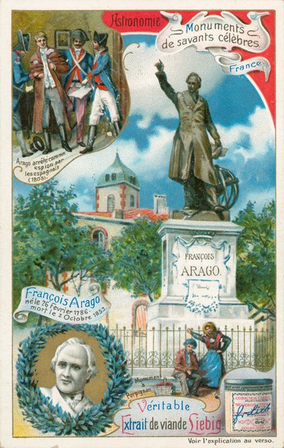 Francois Arago, Liebig-kort, början av 1900-talet (chromo) av European School