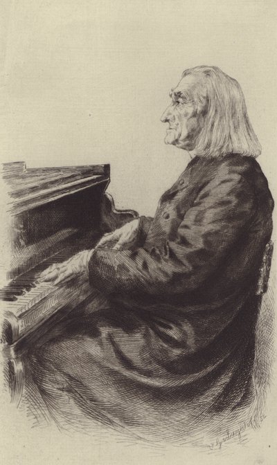 Franz Liszt (gravyr) av European School