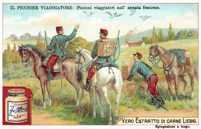 Franska arméns brevduvor (chromolitho) av European School