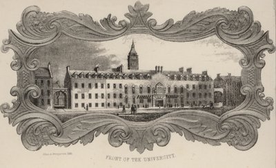 Framsidan av universitetet, Glasgow, Skottland av European School
