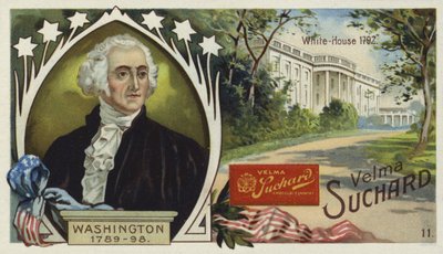 George Washington, USA:s första president, och Vita huset, Washington DC av European School