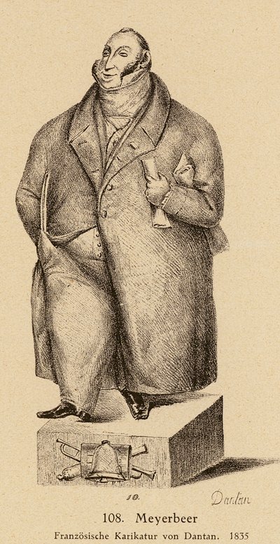 Giacomo Meyerbeer, tysk-judisk kompositör (litografi) av European School