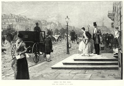 Going to the Ball, målning av G Marx (litho) av European School