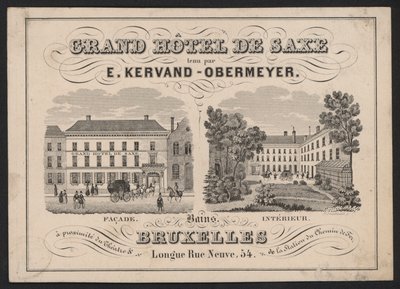 Grand Hotel De Saxe, E Kervand-Obermeyer, Bryssel av European School