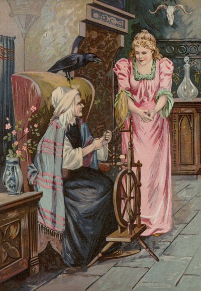 Grimms sagor: Briar Rose (chromolitho) av European School