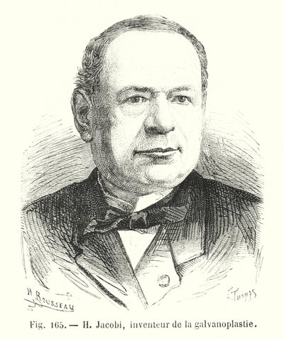 H Jacobi, uppfinnare av galvanisering (gravyr) av European School