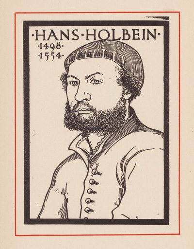 Hans Holbein den yngre, tysk konstnär (litografi) av European School