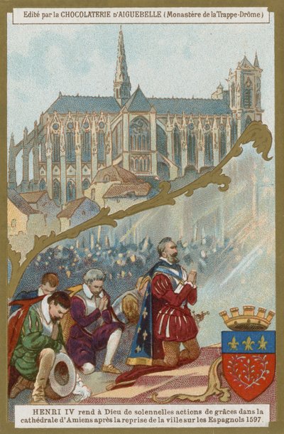 Henrik IV av Frankrike ber i Amiens katedral efter återerövringen av staden från spanjorerna, 1597 av European School