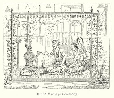 Hinduisk vigselceremoni (gravyr) av European School