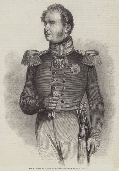 Hans Majestät Kungen av Preussen (gravyr) av European School