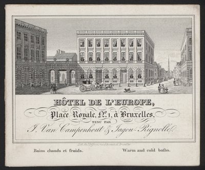 Hotel De L?Europe, Bruxelles, J Van Campenhout & Jagou Rignolle av European School