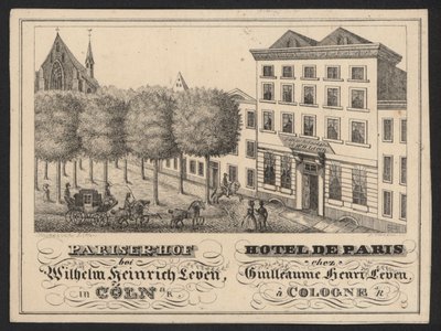 Hotel Trade Card (gravyr) av European School