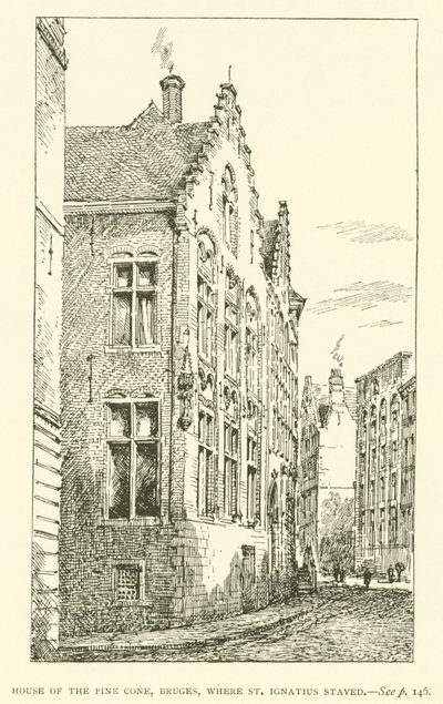 Kottens hus, Brygge, där St Ignatius vistades (gravyr) av European School