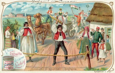 Ungerskt bröllop (chromolitho) av European School