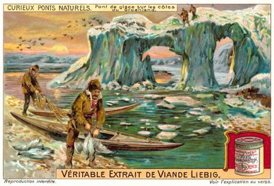 Isbro på Grönlands kust (chromolitho) av European School