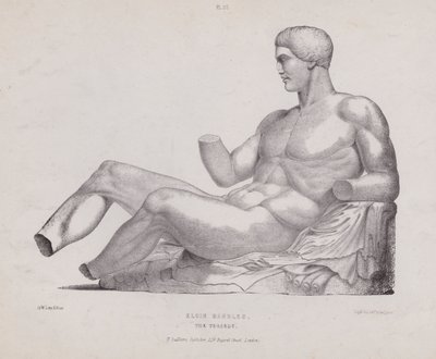 Illustration för The Anatomy of the External Forms of Man: Elgin Marbles, The Theseus (litho) av European School
