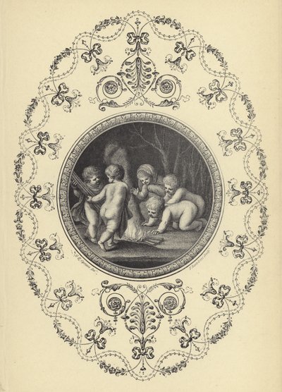 Illustration från Michael Angelo Pergolesis Book of Ornaments (gravyr) av European School