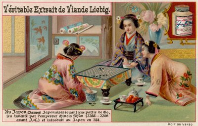 Japanska kvinnor spelar brädspel av European School