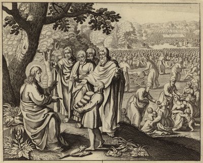Jesus Kristus matar de fem tusen (gravyr) av European School