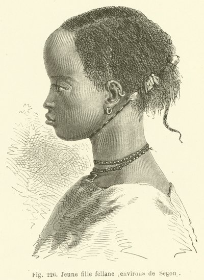 Fellane girl, Segons omgivning (gravyr) av European School