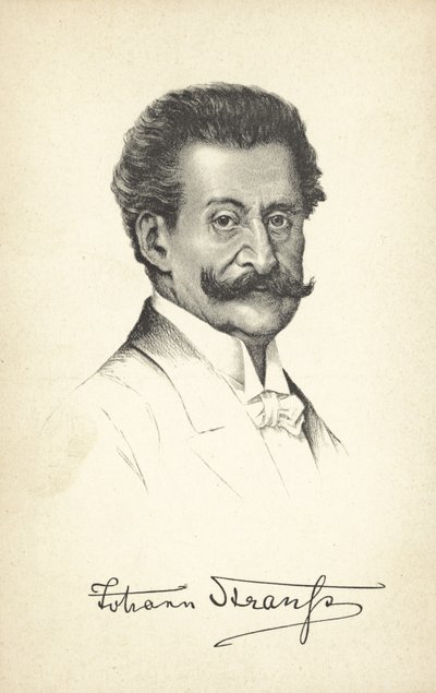 Johann Strauss den yngre (litografi) av European School