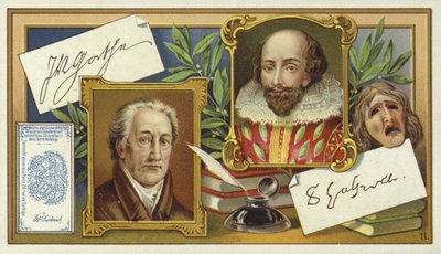 Johann Wolfgang von Goethe och William Shakespeare av European School