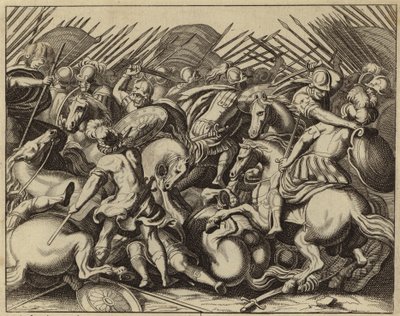 Judas Maccabeus besegrar seleukiderna (gravyr) av European School