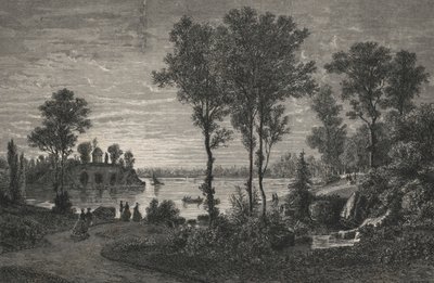 Lac De Gravelle, i Bois De Vincennes (gravyr) av European School