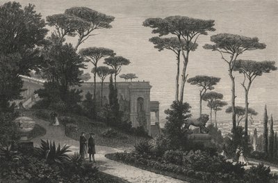 Le Monte-Pincio A Rome (gravyr) av European School