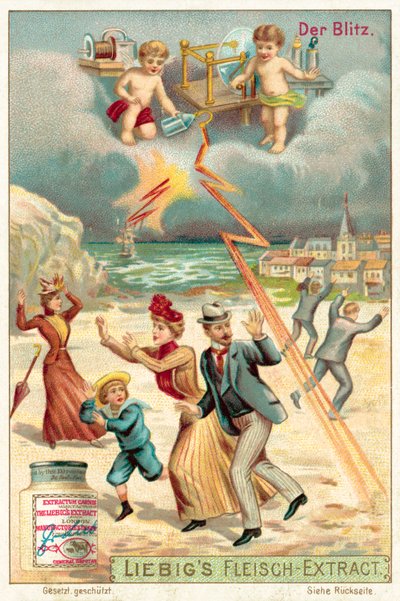 Blixt (chromolitho) av European School
